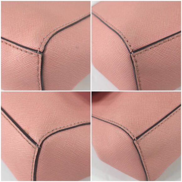 MK MICHAEL KORS AVA EXTRA SMALL CROSSBODY PINK LEATHER BAG SATCHEL PURSE *FLAWS* - Picture 5 of 16